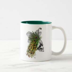 Tasse 2 Couleurs Crâne avec tête de plume