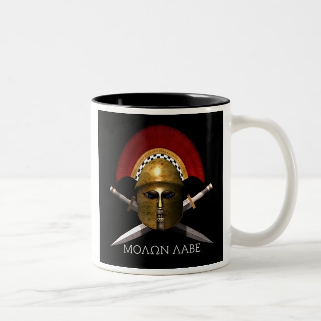 Tasse 2 Couleurs Crâne de Molon Labe (Droit)