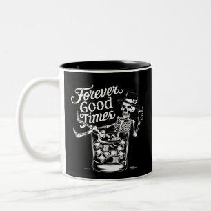 Tasse 2 Couleurs Crâne d'Halloween drôle pour toujours bon moment
