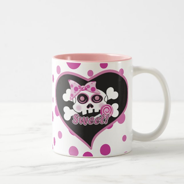 Tasse 2 Couleurs Crâne doux (Droit)