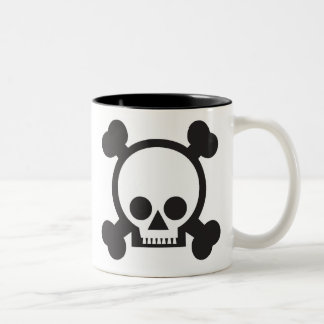 Tasse 2 Couleurs crâne et os croisés 2