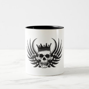 Tasse 2 Couleurs Crâne roi avec ailes