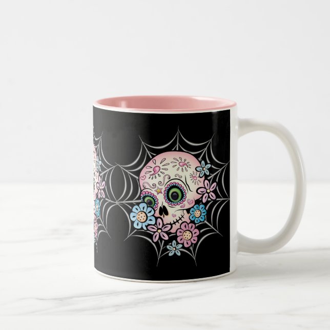 Tasse 2 Couleurs Crâne Sucre (Droit)