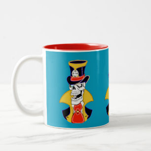 Tasse 2 Couleurs Crâne Vampire Steampunk