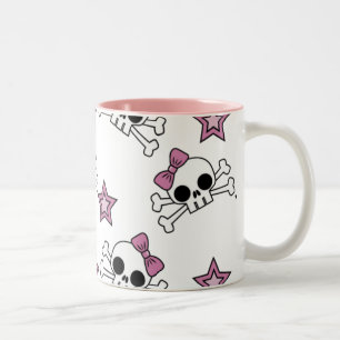 Tasse 2 Couleurs Crânes de filles et étoiles