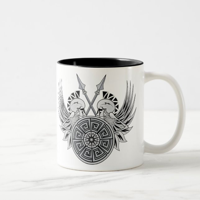 Tasse 2 Couleurs Crânes guerriers (Droit)