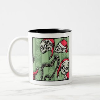 Tasse 2 Couleurs Crânes Jingle - Pop Goth Vacances Surreal