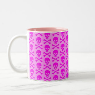 Tasse 2 Couleurs Crânes roses