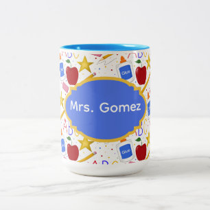Tasse 2 Couleurs Crayon de pomme de colle ABC Gomme pour enseignant
