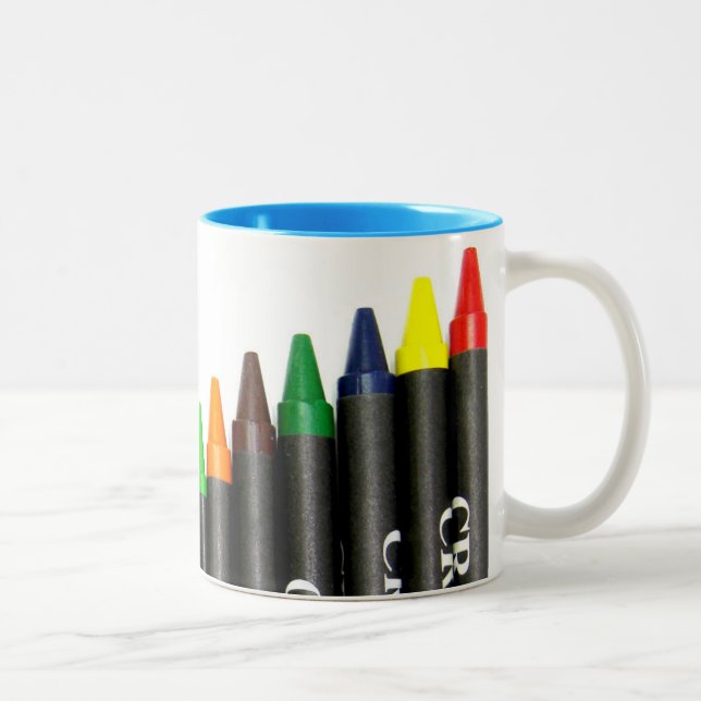 Tasse 2 Couleurs Crayons (Droit)