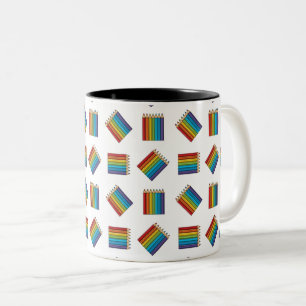 Tasse 2 Couleurs Crayons de couleur arc-en-ciel