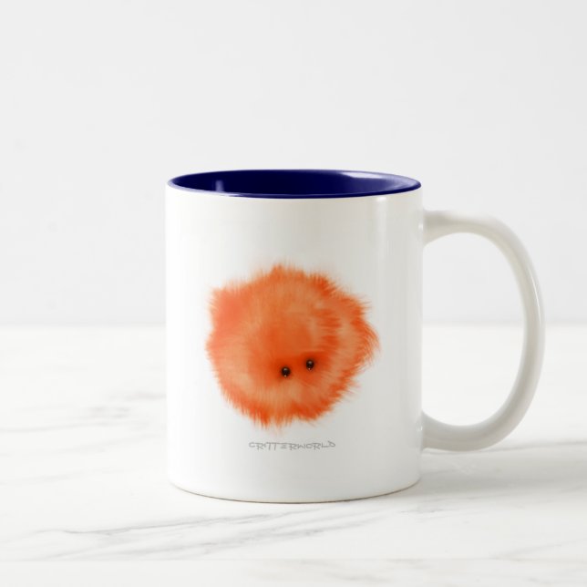 Tasse 2 Couleurs Créature orange de grignoteur de plancher (Droit)