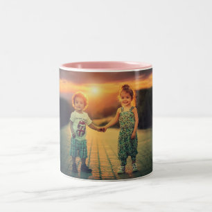 Tasse 2 Couleurs Créer votre propre photo de famille personnalisée