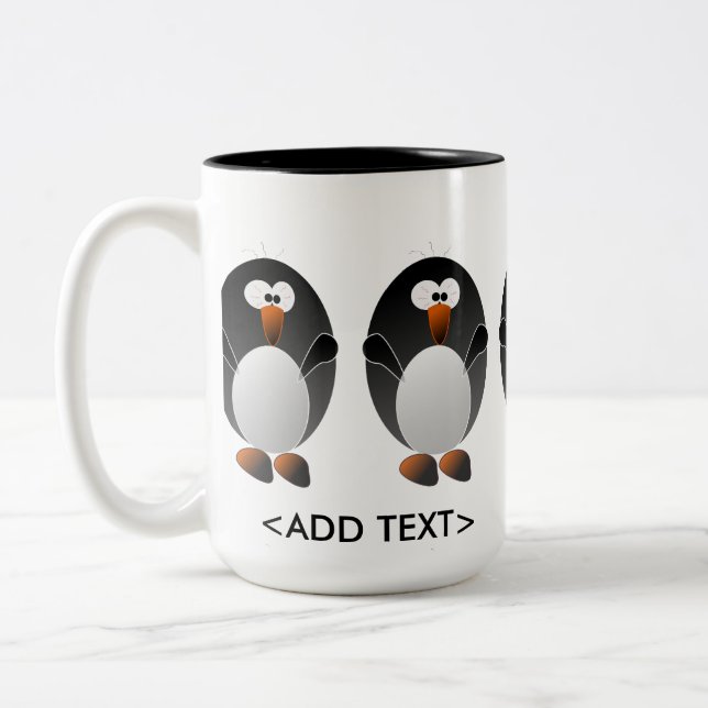 Tasse 2 Couleurs Créez un pingouin de Linux (Gauche)