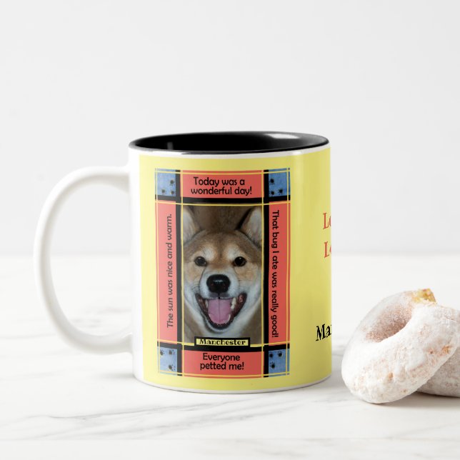 Tasse 2 Couleurs Créez votre propre animal de compagnie chien chat  (Avec donut)