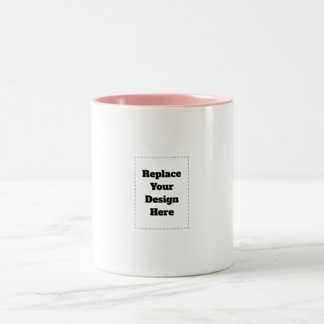 Tasse 2 Couleurs Créez votre propre blanc  (Centre)