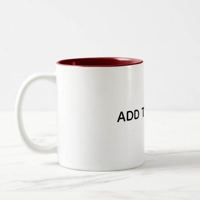 Tasse 2 Couleurs Créez Votre Propre Blanc  (Gauche)