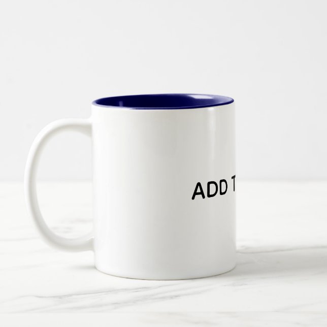 Tasse 2 Couleurs Créez Votre Propre Blanc  (Gauche)