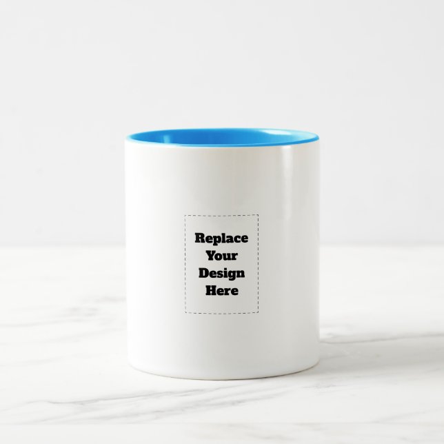Tasse 2 Couleurs Créez votre propre blanc  (Centre)