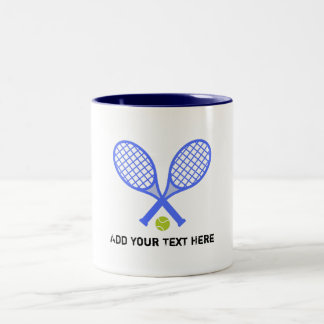 Tasse 2 Couleurs Créez votre propre entraîneur de joueur de tennis