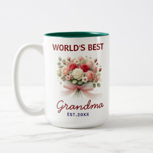 Tasse 2 Couleurs Créez votre propre monde photo Meilleure grand-mèr