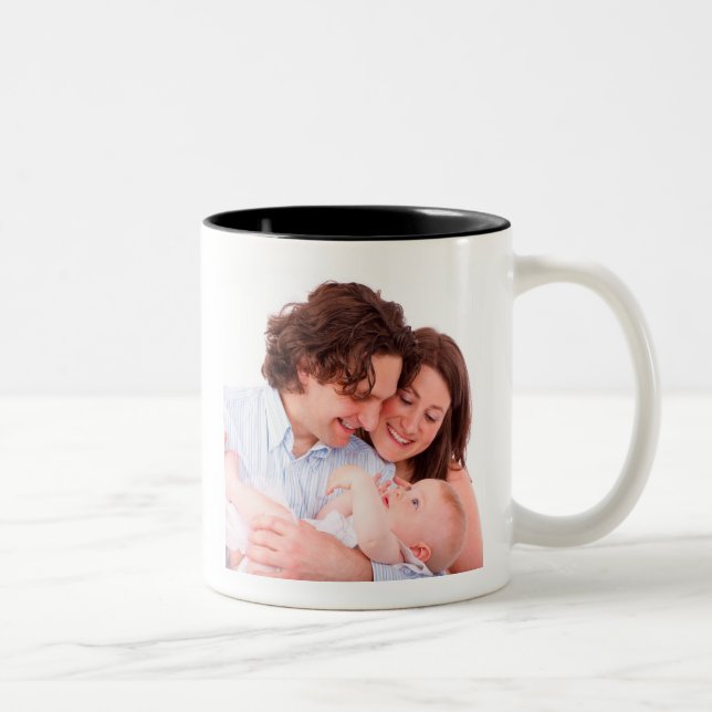 Tasse 2 Couleurs Créez votre propre photo personnalisée (Droit)