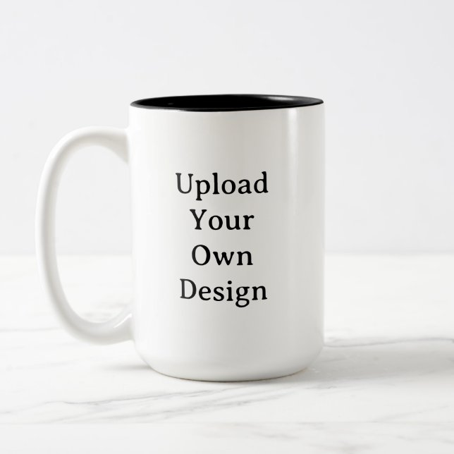 Tasse 2 Couleurs Créez Votre Propre Simple Personnalisé 445 ml (Gauche)