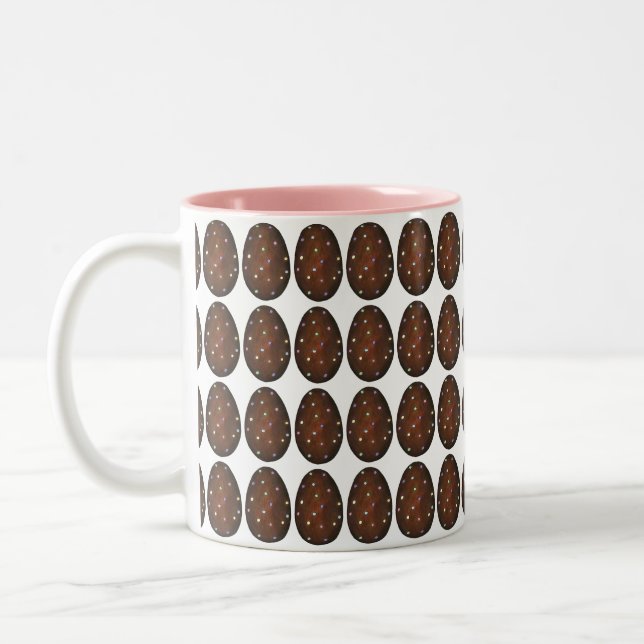 Tasse 2 Couleurs Crème au chocolat Pâques Panier Oeuf Candy (Gauche)