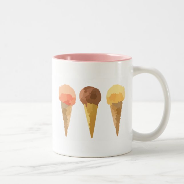 Tasse 2 Couleurs Crème glacée Pastel Sorbet été (Droit)