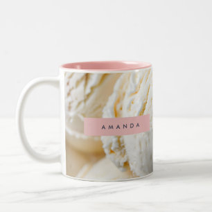 Tasse 2 Couleurs Crème Glacée Vanille Crémeuse Personnalisée