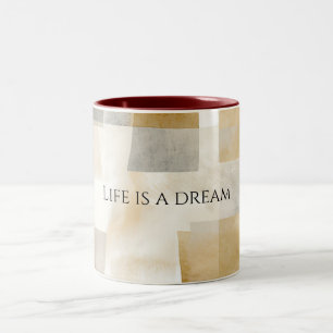Tasse 2 Couleurs Crème Marron Chic Abstrait