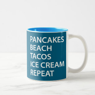 Tasse 2 Couleurs Crêpes Plage Tacos Glace Répète