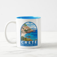Crète Grèce Travel Art Vintage