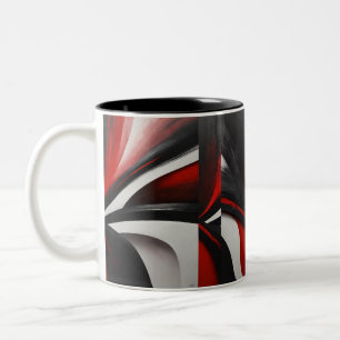 Tasse 2 Couleurs Crimson Bliss : Un Duet en rouge et blanc"