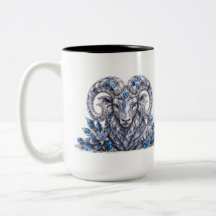 Tasse 2 Couleurs Cristal du zodiaque Bélier de luxe
