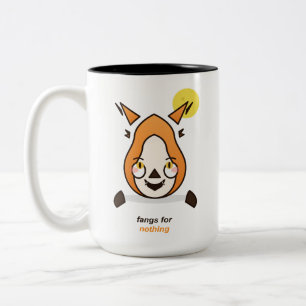 Tasse 2 Couleurs Crocs Pour Rien Renard Mignon Vampire Halloween Je