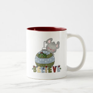 Tasse 2 Couleurs Croire l'ornement de la souris Noël Fêtes
