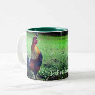 Tasse 2 Couleurs Croisement de coq animal personnalisé