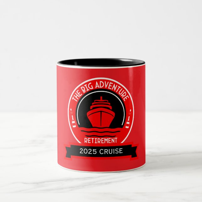 TASSE 2 COULEURS CROISIÈRE DE LA RETRAITE (Centre)
