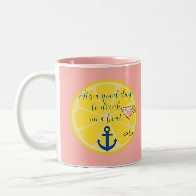Tasse 2 Couleurs Croisière en bateau (Gauche)