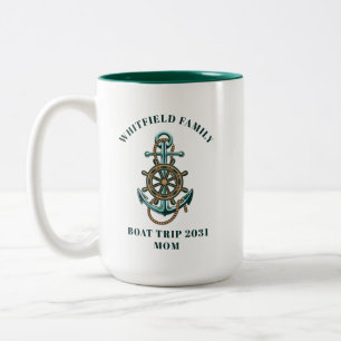 Tasse 2 Couleurs Croisière en bateau personnalisée pour réunion de
