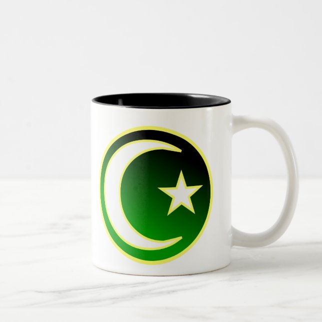Tasse 2 Couleurs Croissant et étoile de l'Islam (Droit)