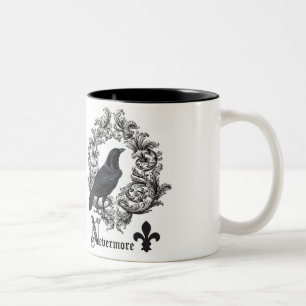 Tasse 2 Couleurs croix vintage moderne en halloween noir