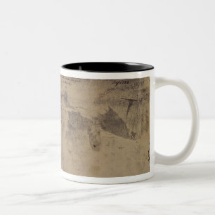 Tasse 2 Couleurs Croquis d'un magasin avec neuf amphorae géants