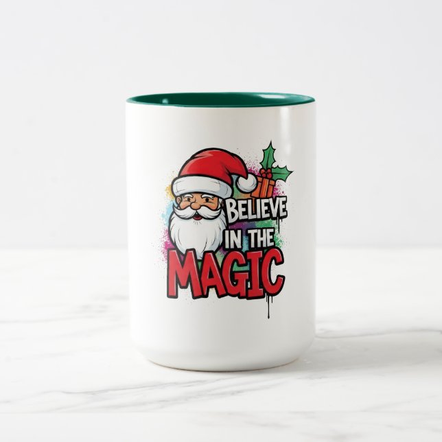 Tasse 2 Couleurs Croyez en la magie de Noël (Centre)
