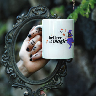 Tasse 2 Couleurs Croyez en la sorcière magique Halloween