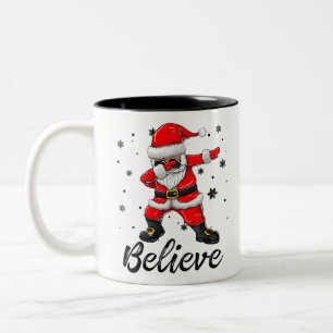Tasse 2 Couleurs Croyez Noël Dabbing Père Noël Enfants B