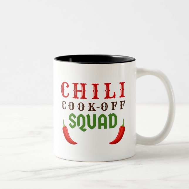Tasse 2 Couleurs Cuisine Concours Chili Cook Off Squad (Droit)