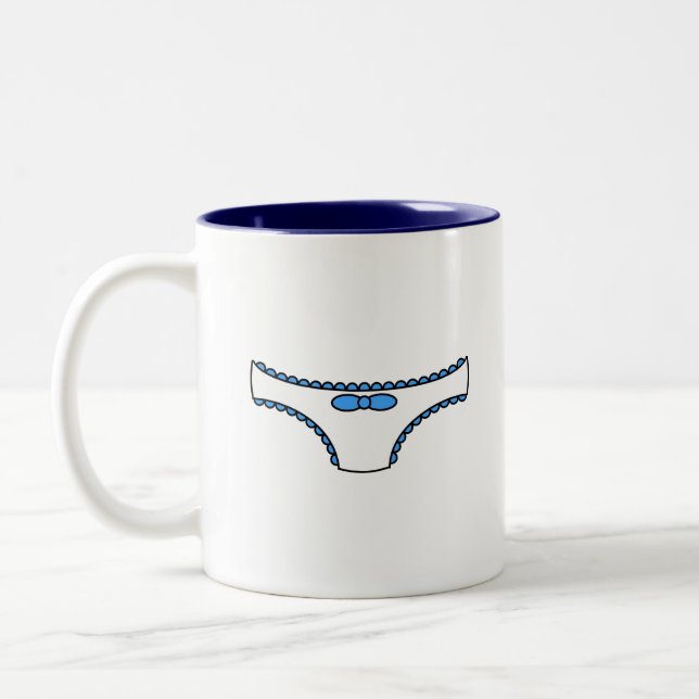 Tasse 2 Couleurs Culottes froncées bleues (Gauche)