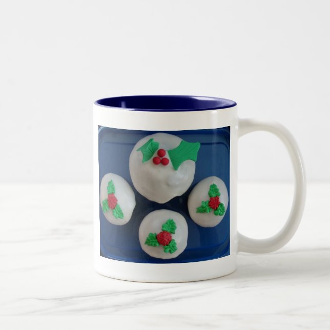 Tasse 2 Couleurs Cupcakes Noël (Droit)